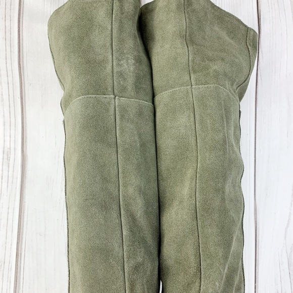 Steve Madden Olive Suede Over the Knee Boots - Picture 10 of 16